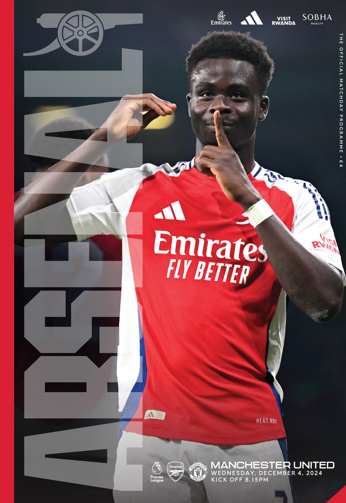 ARSENAL V MAN UTD | WEDNESDAY, DECEMBER 4 | Arsenalprogrammes